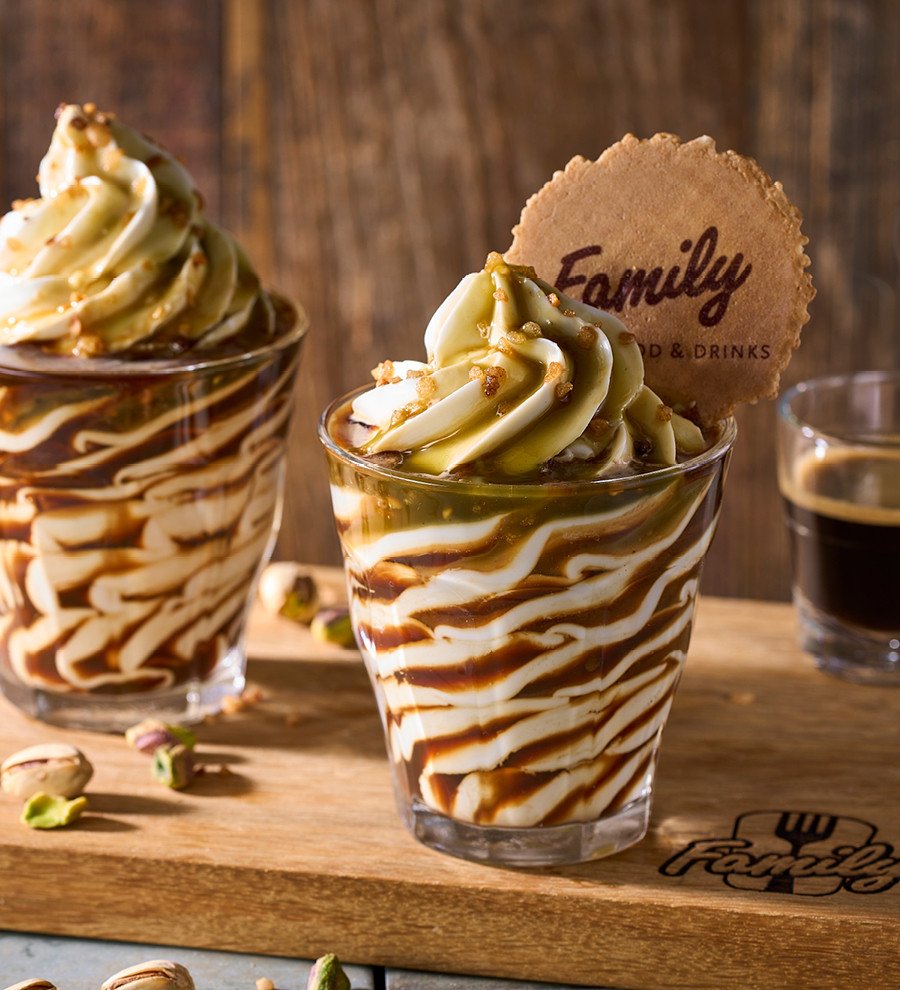 Affogato Pistacchio, sundae, ijsje, Family